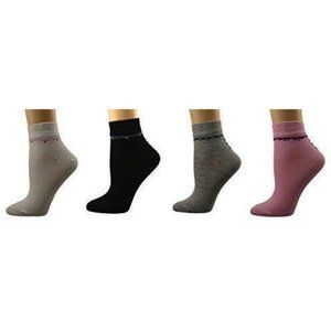 Women's Bamboo Low Cut 4 Pair Multi Color Socks